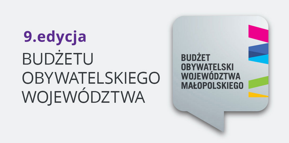 Baner: IX edycji Budżetu Obywatelskiego Województwa Małopolskiego