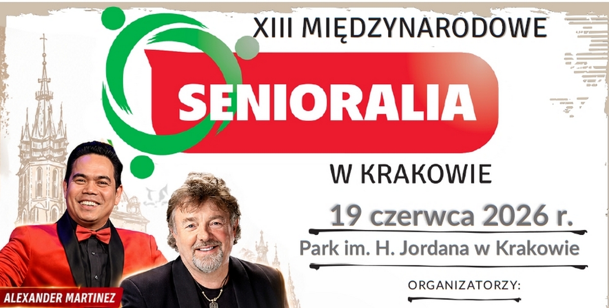 Baner: XIII Międzynarodowe Senioralia w Krakowie 2026