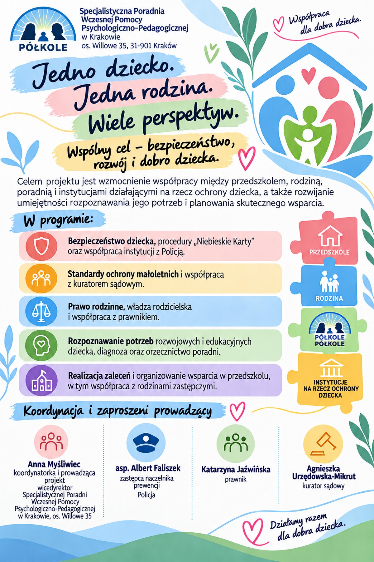 Jedno dziecko wspolny cel - plakat