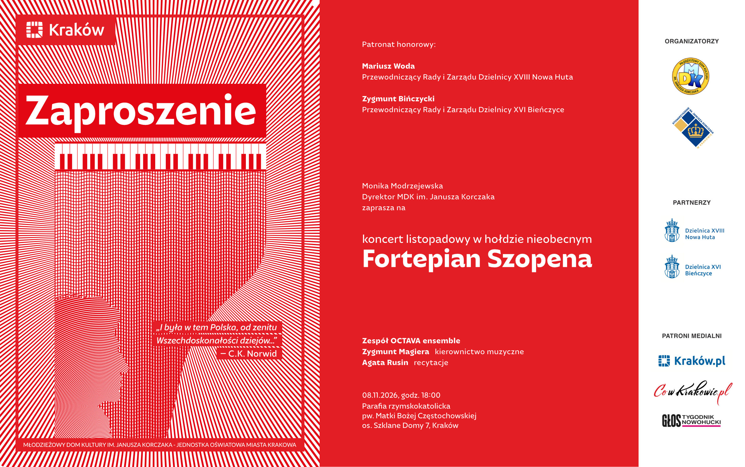Koncert Listopadowy - Fortepian Szopena